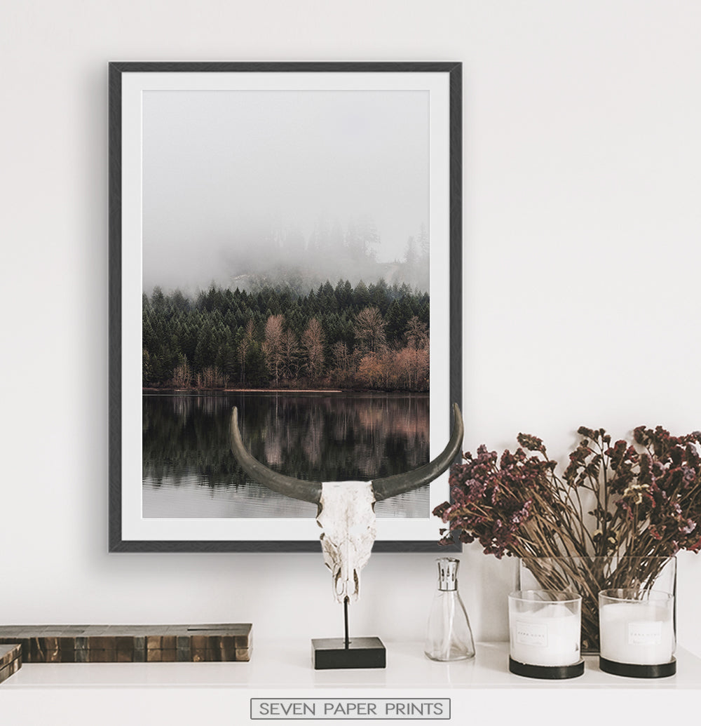 Black-framed With Bull Skull and some dried plants