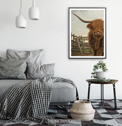 Black-framed in a white&gray bedroom