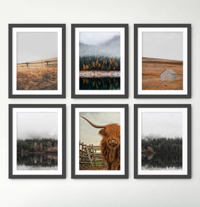 Autumn Countryside Views Set Of 6 Framed Photo Prints