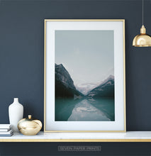 Load image into Gallery viewer, Beautiful Mountain Lake Louise Vivid Photo Art
