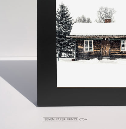 A corner of a black frame