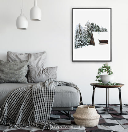 Snowy House In A Winter Forest Poster