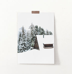 Snowy House In A Winter Forest Poster