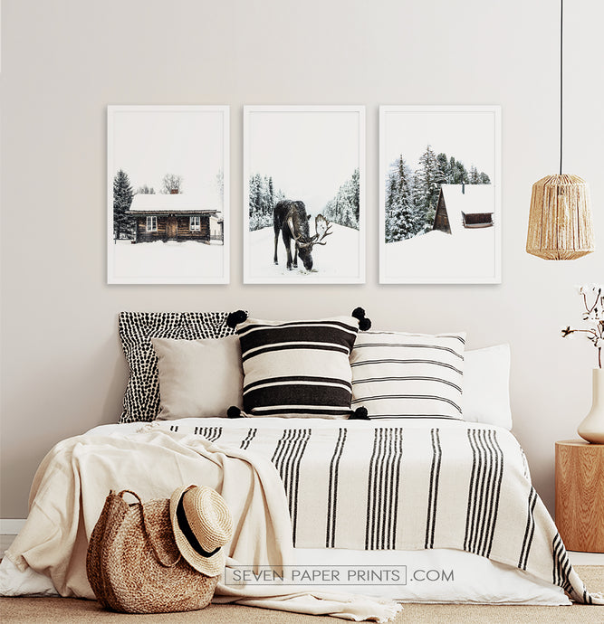 Three photo prints with winter landscapes posters1