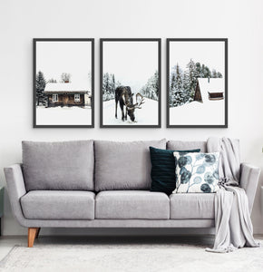 Three photo prints with winter landscapes 3