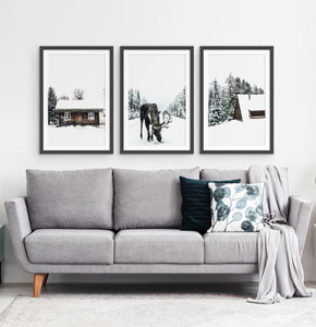 Three photo prints with winter landscapes 2