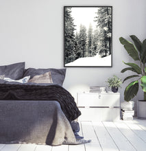 Load image into Gallery viewer, Black-framed Snowdrift In A Winter Forest Photo Print
