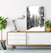 Load image into Gallery viewer, White-framed Snowdrift In A Winter Forest Photo Print
