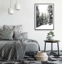 Load image into Gallery viewer, Black-framed Snowdrift In A Winter Forest Photo Print
