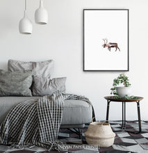 Load image into Gallery viewer, Deer Walking Through White Nowhere Photo Print
