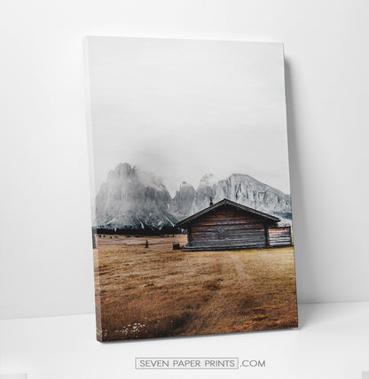 Mountains and autumn field. Canvas set of 3 #166