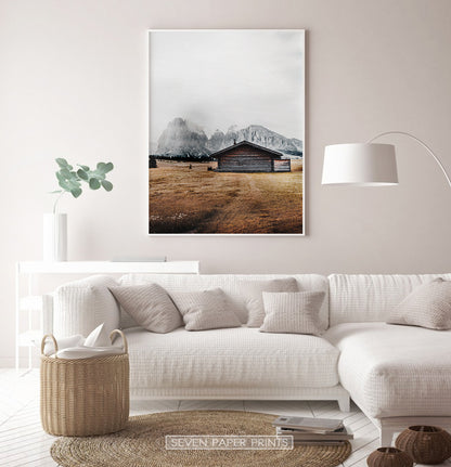 White-framed in the living room with white sofa