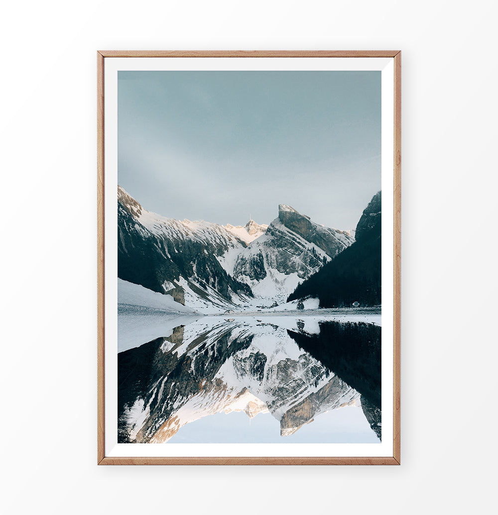 Wooden-framed photo print