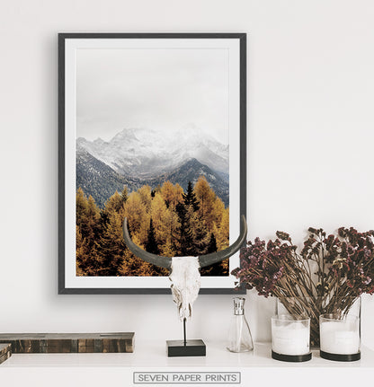Black-framed above the white table