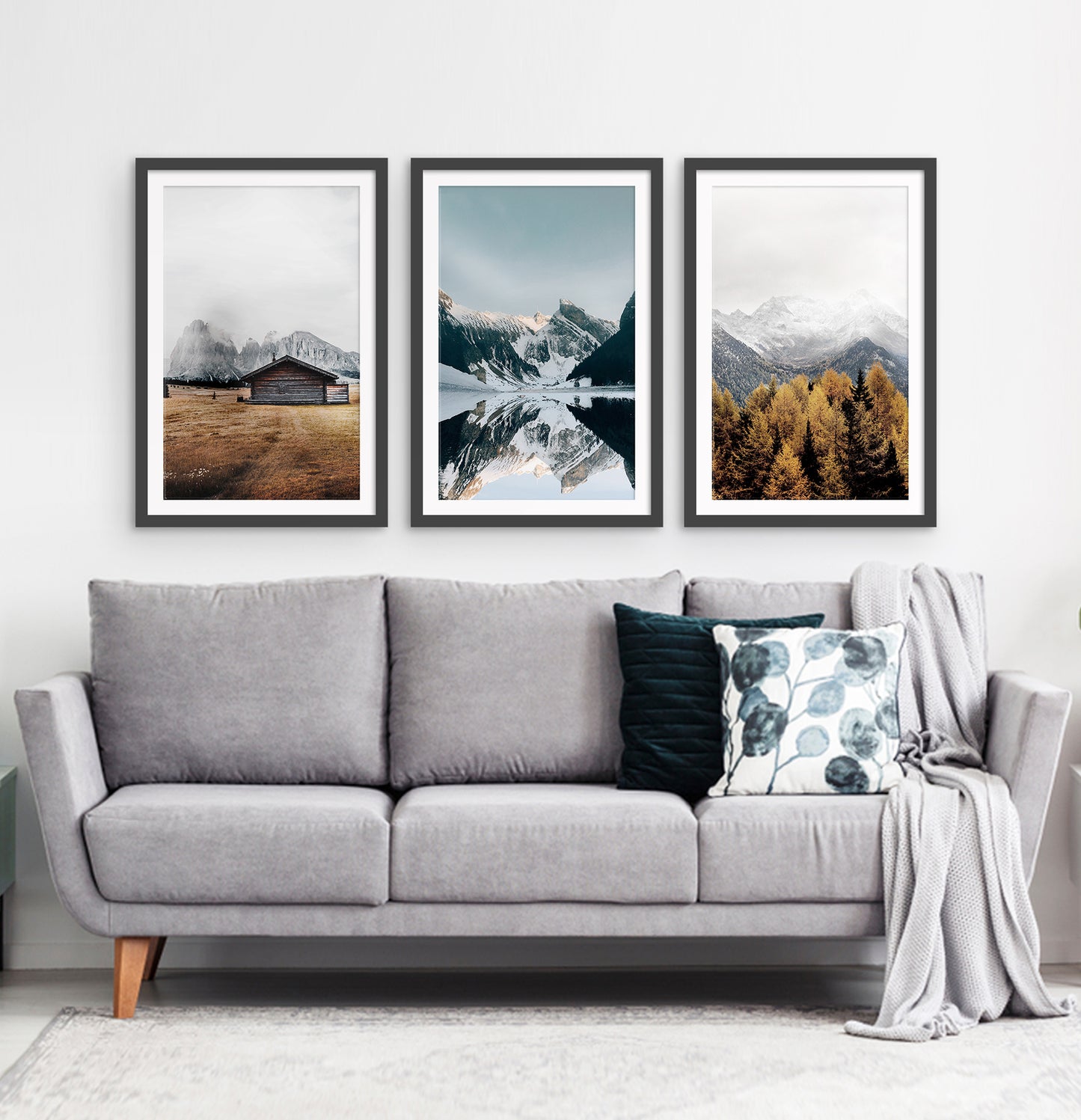 Three Photo Prints of Nordic Autimn Landscapes