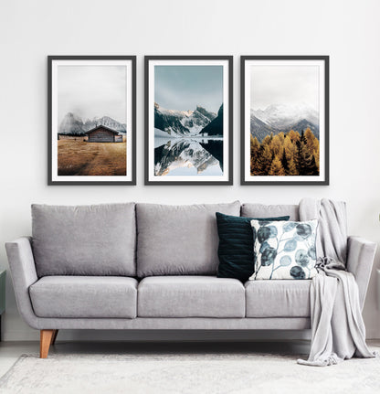 Three Photo Prints of Nordic Autimn Landscapes