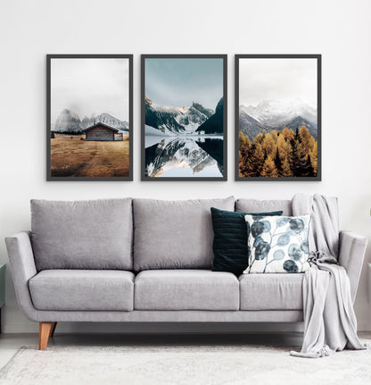 Three Photo Prints of Nordic Autimn Landscapes 3