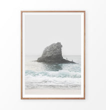 Load image into Gallery viewer, Ocean Rock in Turquoise Waves Wall Decor
