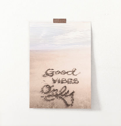 Positive Vibes Only Beach Wall Art