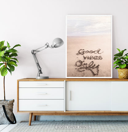 Good Beach Vibes Large Wall Print