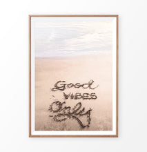 Load image into Gallery viewer, Good Vibes Only Quote on the Beach Sand Art
