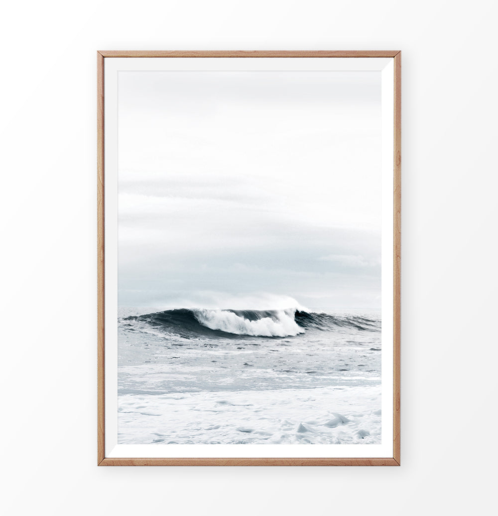 Navy Blue Ocean Wave Poster