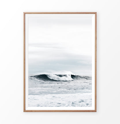 Navy Blue Ocean Wave Poster