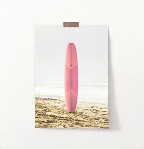 Modern Pink Surfboard Wall Art