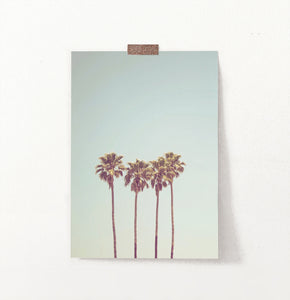 Retro Minimalist Tropical Palm Tree Print