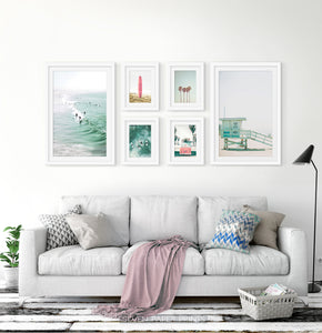 California Coastal Wall Art Set of 6 Framed Prints | Ocean