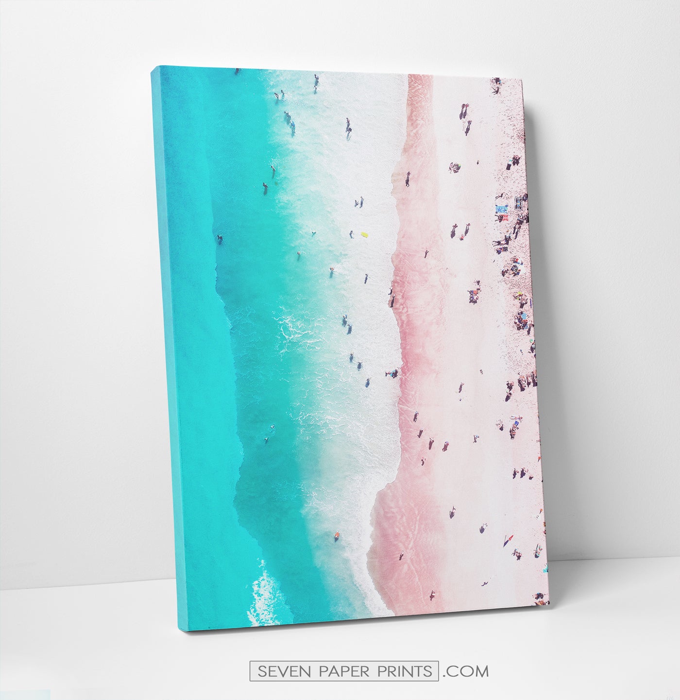 Pink surfing wall art. Set of 3 canvas prints #177
