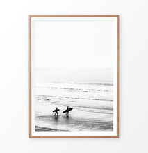 Load image into Gallery viewer, Black and White Surfers Photo Print
