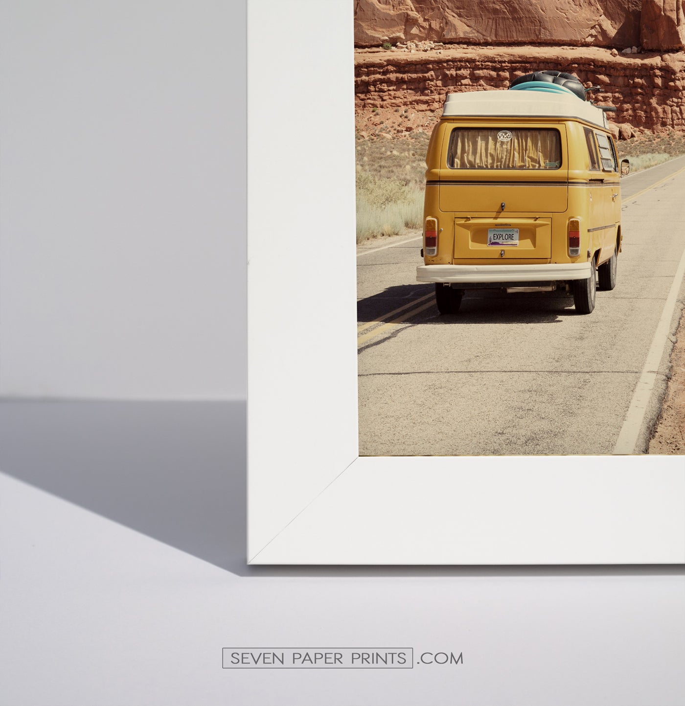 A corner of a white frame