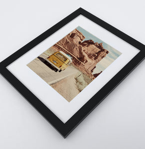 A framed photo print of a Great Canyon miniwan