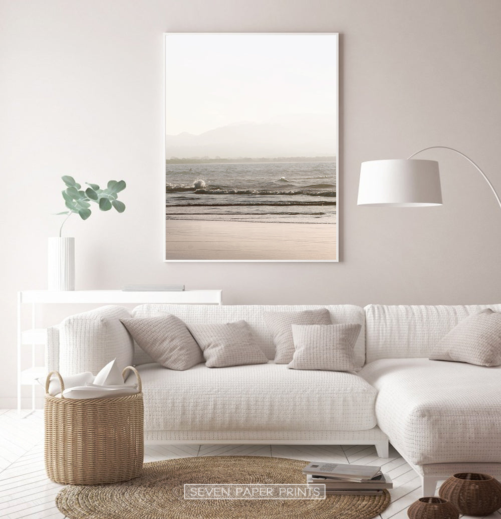 Beach Waves with Sunshine Wall Art