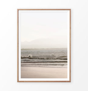 Sunset Sea and Beach Photography Print