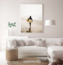 Load image into Gallery viewer, Surfer Walking Alone on the Seaside Print
