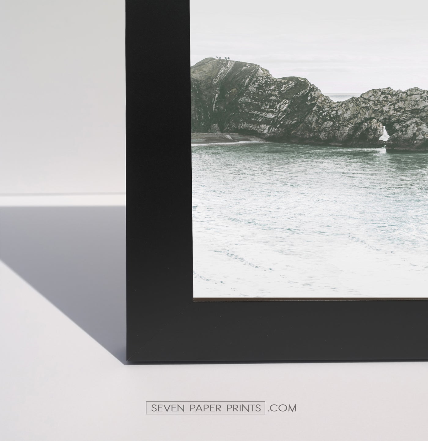 A corner of a black frame
