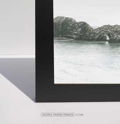 A corner of a black frame