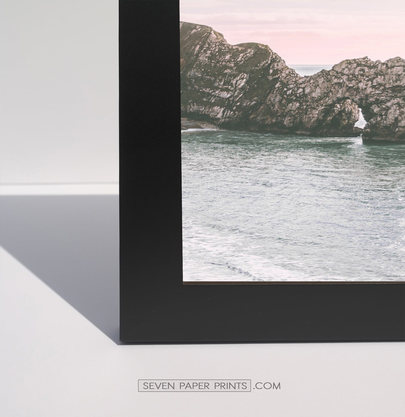 Ocean Against Light Pink Sky 3 Pieces Framed Gallery Wall