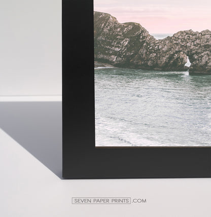Ocean Against Light Pink Sky 3 Pieces Framed Gallery Wall