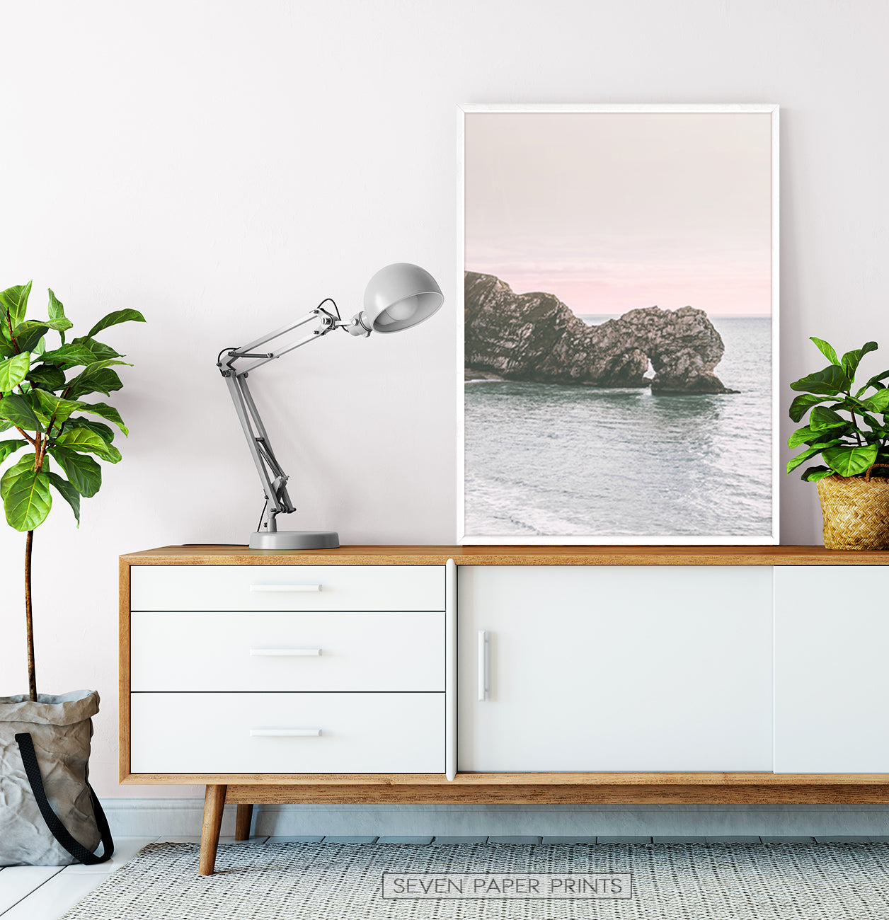 Stacked Rocks Wall Art with Coastal Beauty