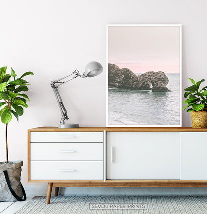 Stacked Rocks Wall Art with Coastal Beauty