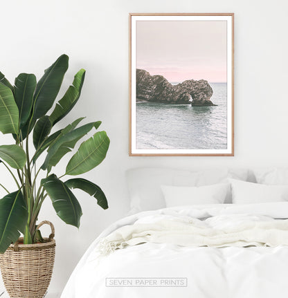 Stacked Rocks Wall Art with Coastal Beauty