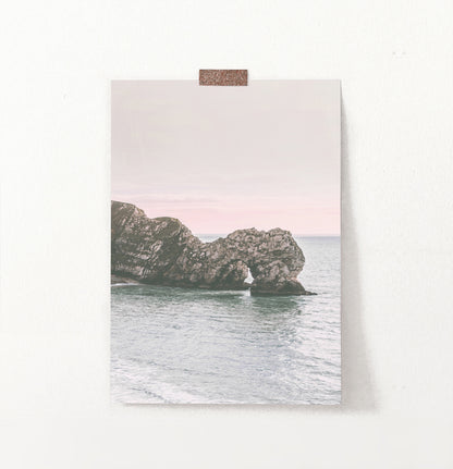 Stacked Rocks Wall Art with Coastal Beauty