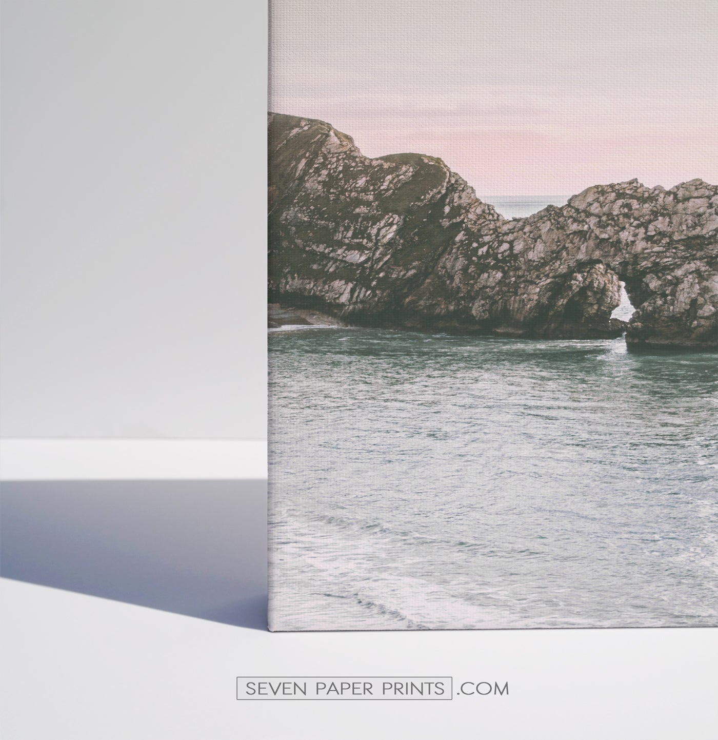 Pink beach wall decor. Set of 3 canvases #191