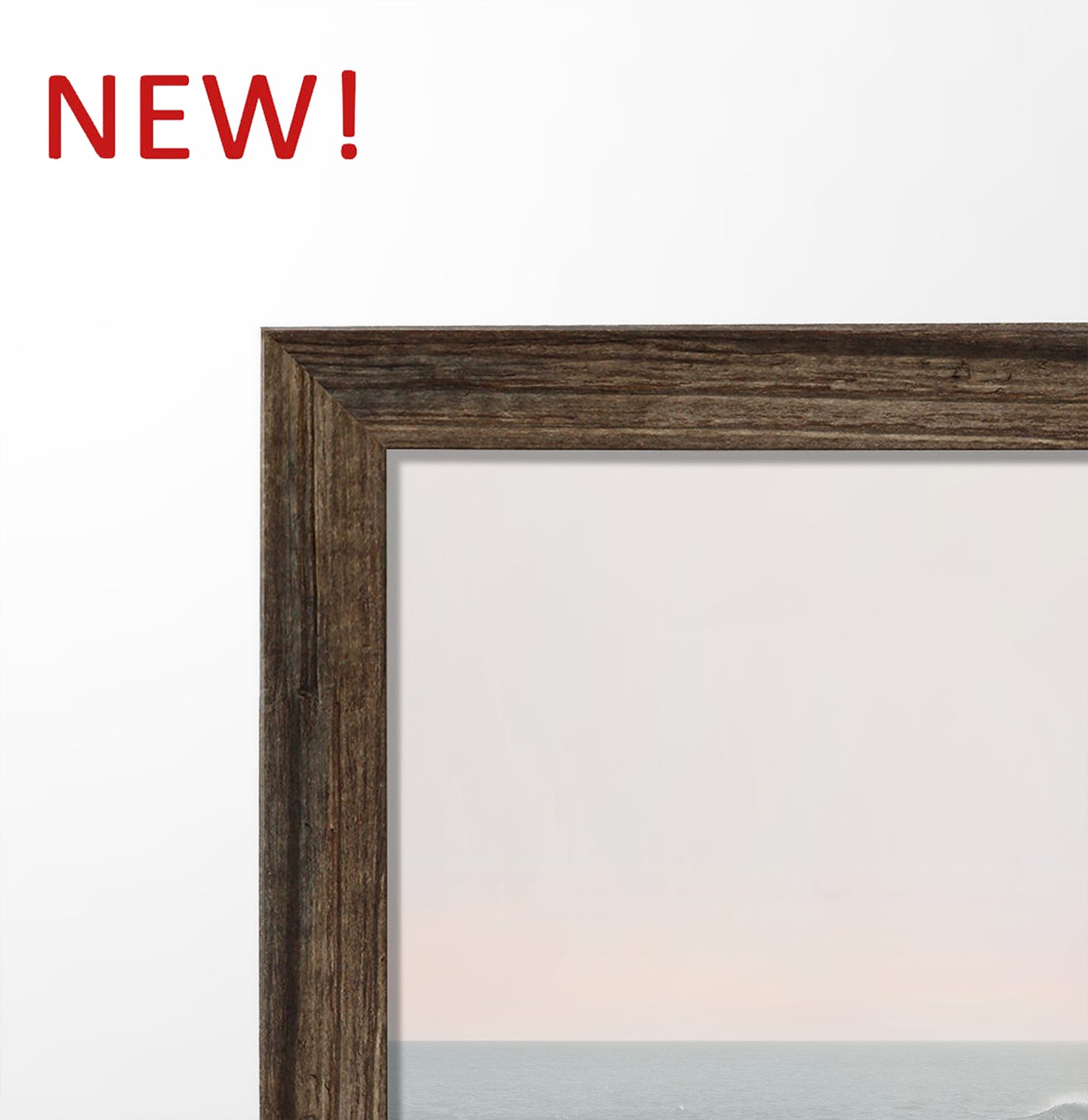 Ocean Against Light Pink Sky 3 Pieces Framed Gallery Wall