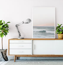 Load image into Gallery viewer, Santa Monica Beach Wall Art with Calm Ocean Water
