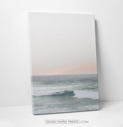 Pink beach wall decor. Set of 3 canvases #191