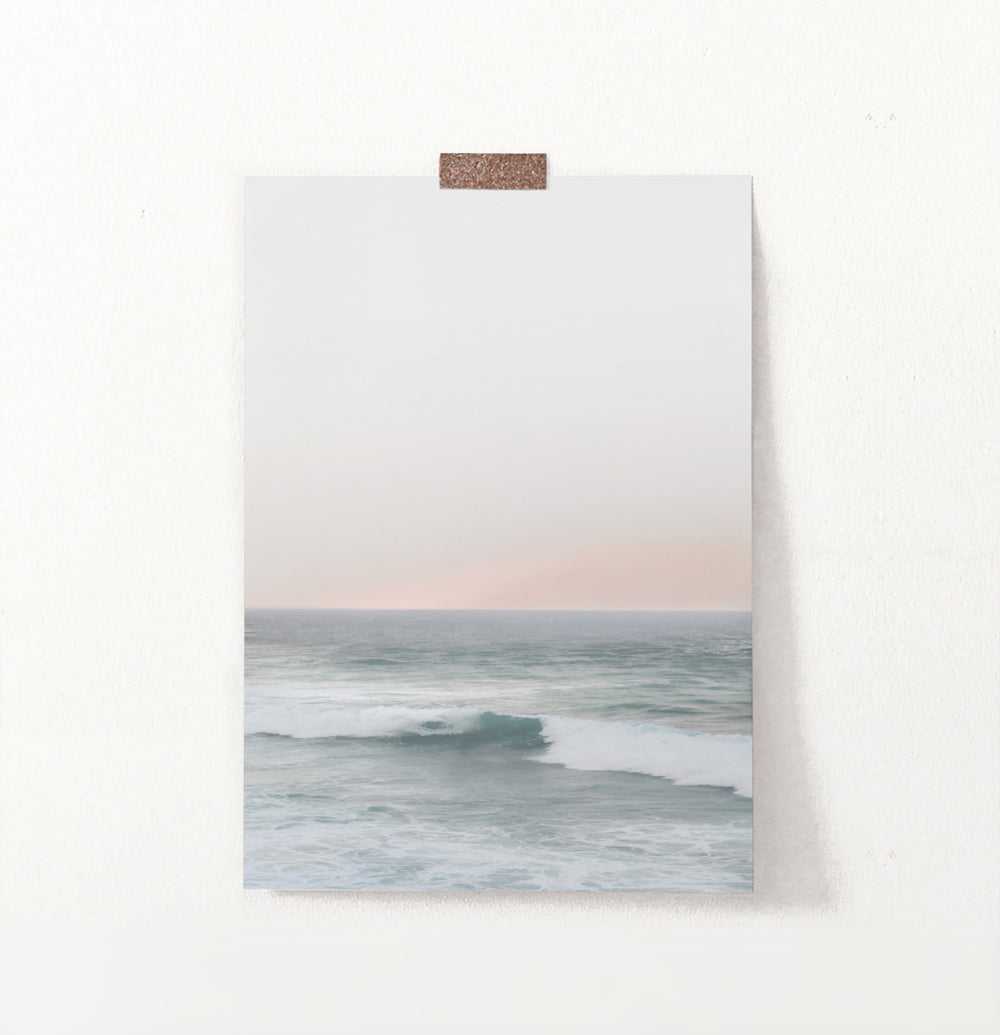 Santa Monica Beach Wall Art with Calm Ocean Water